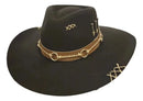 Chapeu 3 Cravos Americano Aba 11 Customizado Preto 56